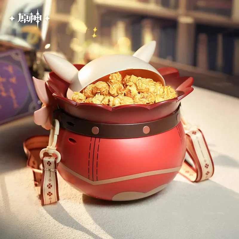 

[Genuine] MIHOYO Snack Bucket Genshin Impact Klee Kawaii Bomb Popcorn Bucket Cosplay Shoulder Bag Crossbody Girls Birthday Gifts
