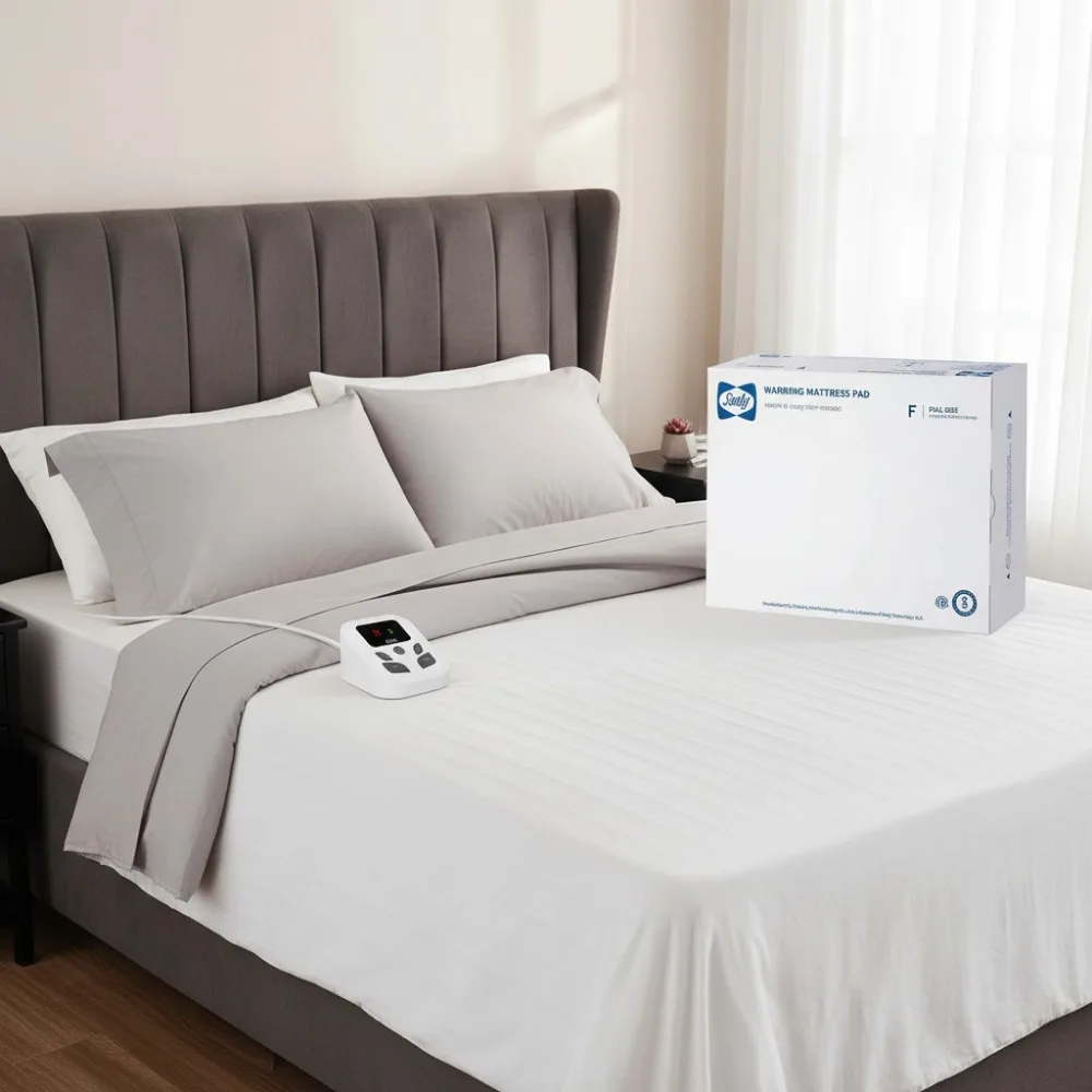 

Full Size Electric Heated Mattress Pad with 10 Heat Settings | Auto Shut Off 1-9 Hours | Fits 15" Deep Pocket | Machine Washable