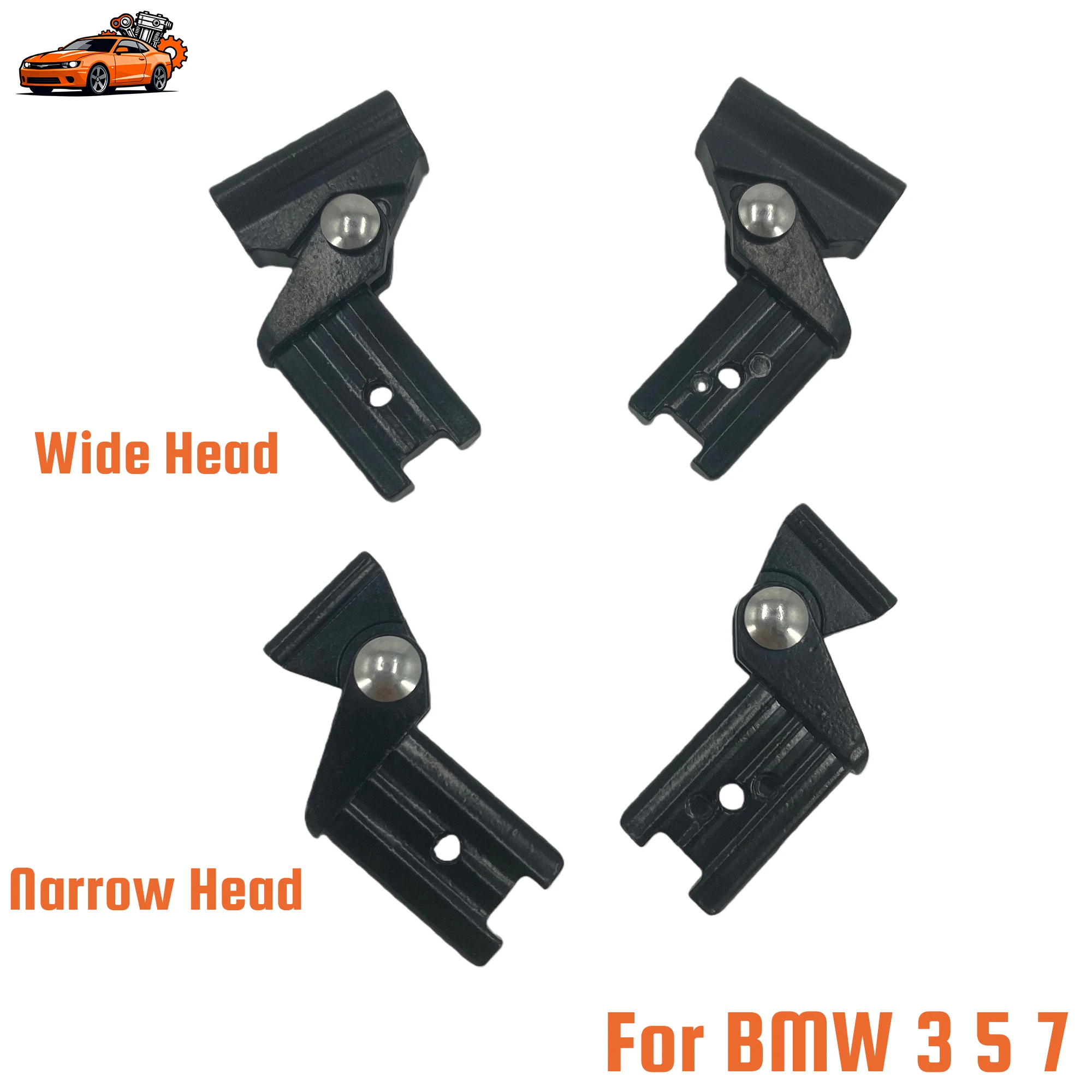 Auto-Heckscheiben-Sonnenschutz, Metallschieber, 2 Sets, Ersatz für BMW 3/5/7 Serie F18 G38 G30 E60 F02 E66, schmaler Kopf, breiter Kopf