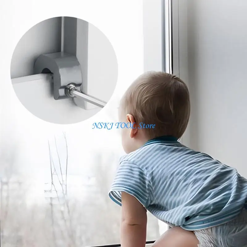 L8RC Window Lock Latches  Reliable Window Lock Latches  High Strength Window Lock Window Security Device Aluminum for Any Room