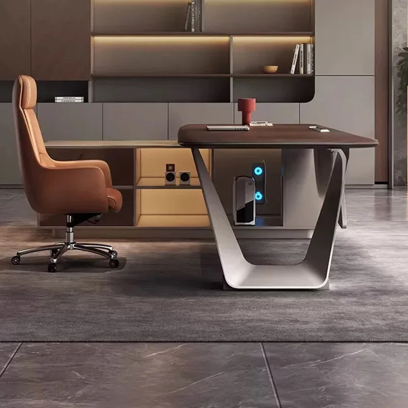 ^Luxury Modern Office Desk Wooden Standing Executive Computer Decoration Office Desk European Design Tavolo Trendy Furniture