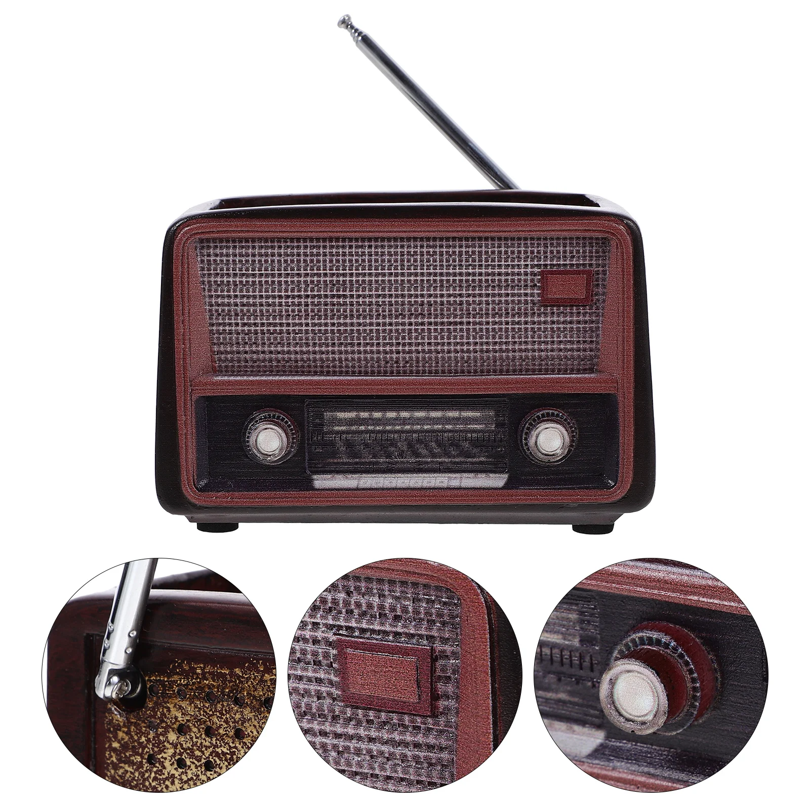 

1pc Retro Radio Shaped Flowerpot Resin Succulent Container Decorative Garden Pot For Desk Window Sill Bookshelf Cabinet Decor