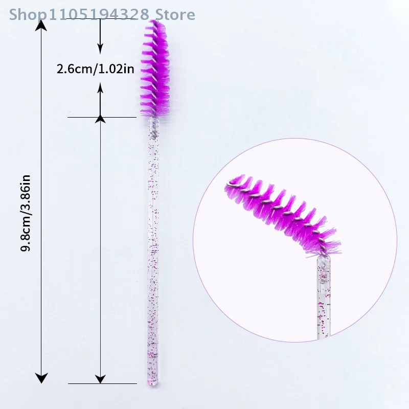 [MP] Pettine per ciglia in cristallo usa e getta 50/100 pezzi Estensione ciglia Mascara Bacchette Trucco Trucco professionale Strumento di bellezza
