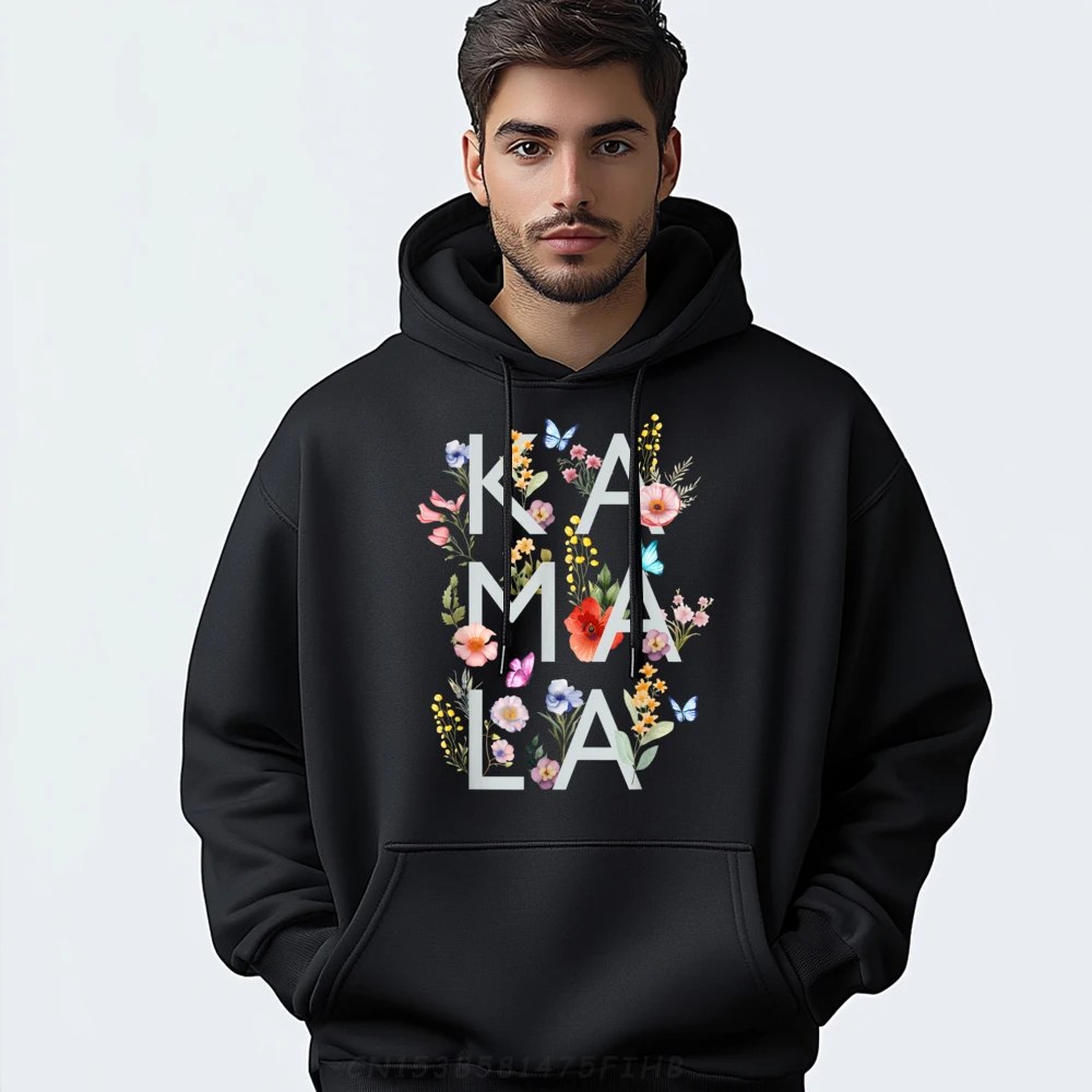 

Kamala Harris Cottagecore Election Floral Latest Women's Hoodies Crewneck Long Sleeve Hoodies Slogan Hoodies