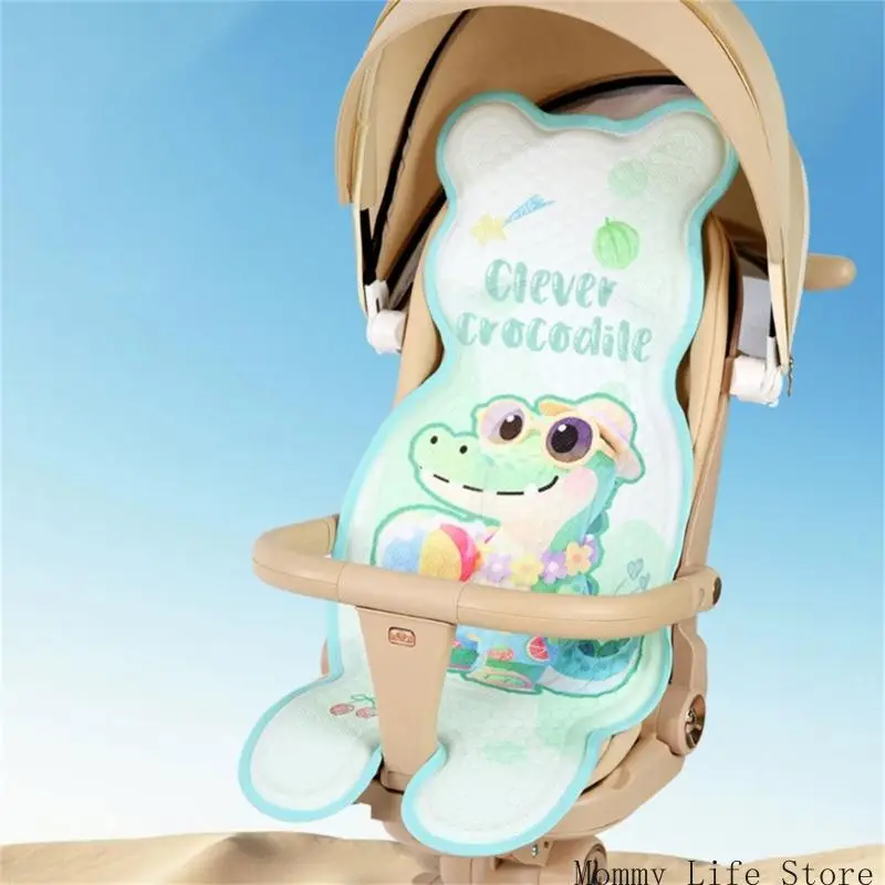 

Baby Stroller Cooling Mat Ventilated TPE Fabric Non Slip Design Car Cushion Easy Clean Summer Outdoor Accessory