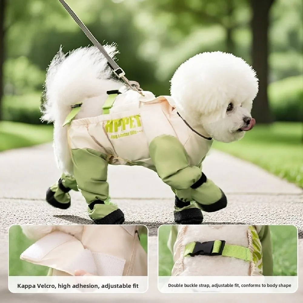 Waterproof Reflective Stripe Pet Pants Stain Resistant Easy To Clean Dog Four-Legged Pants Adjustable Durable