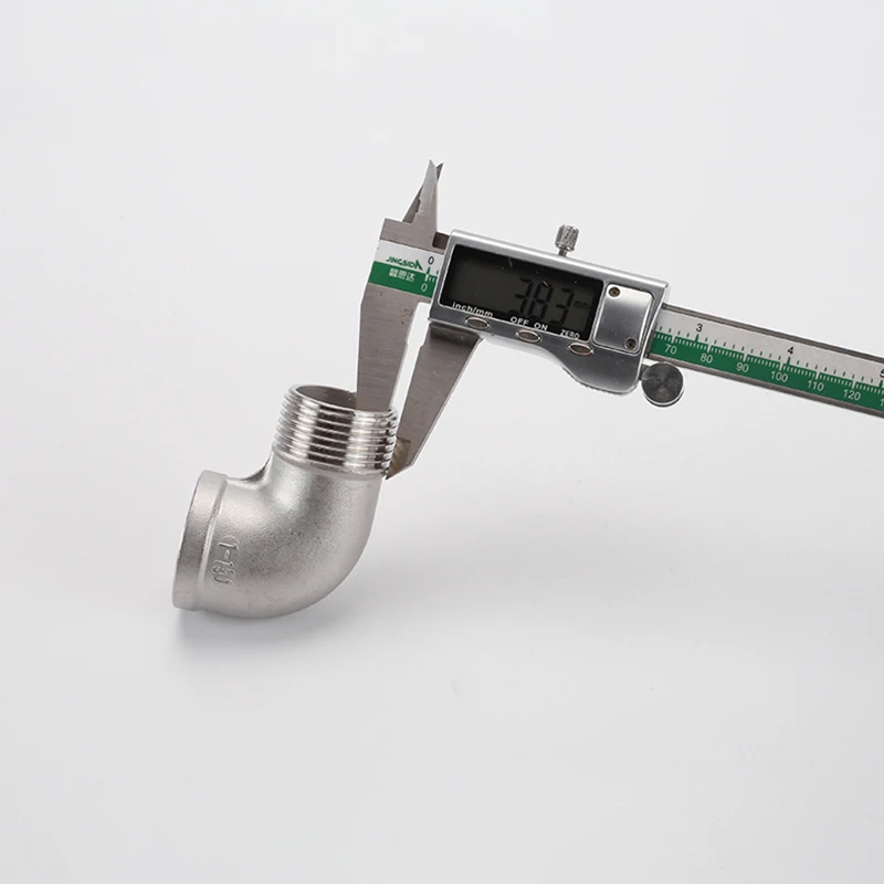 BSP 1/8" 1/4" 3/8" 1/2" 3/4" 304 스테인리스 스틸 조인트 암/수나사 90도 엘보 감속 직경 나사식 파이프 피팅