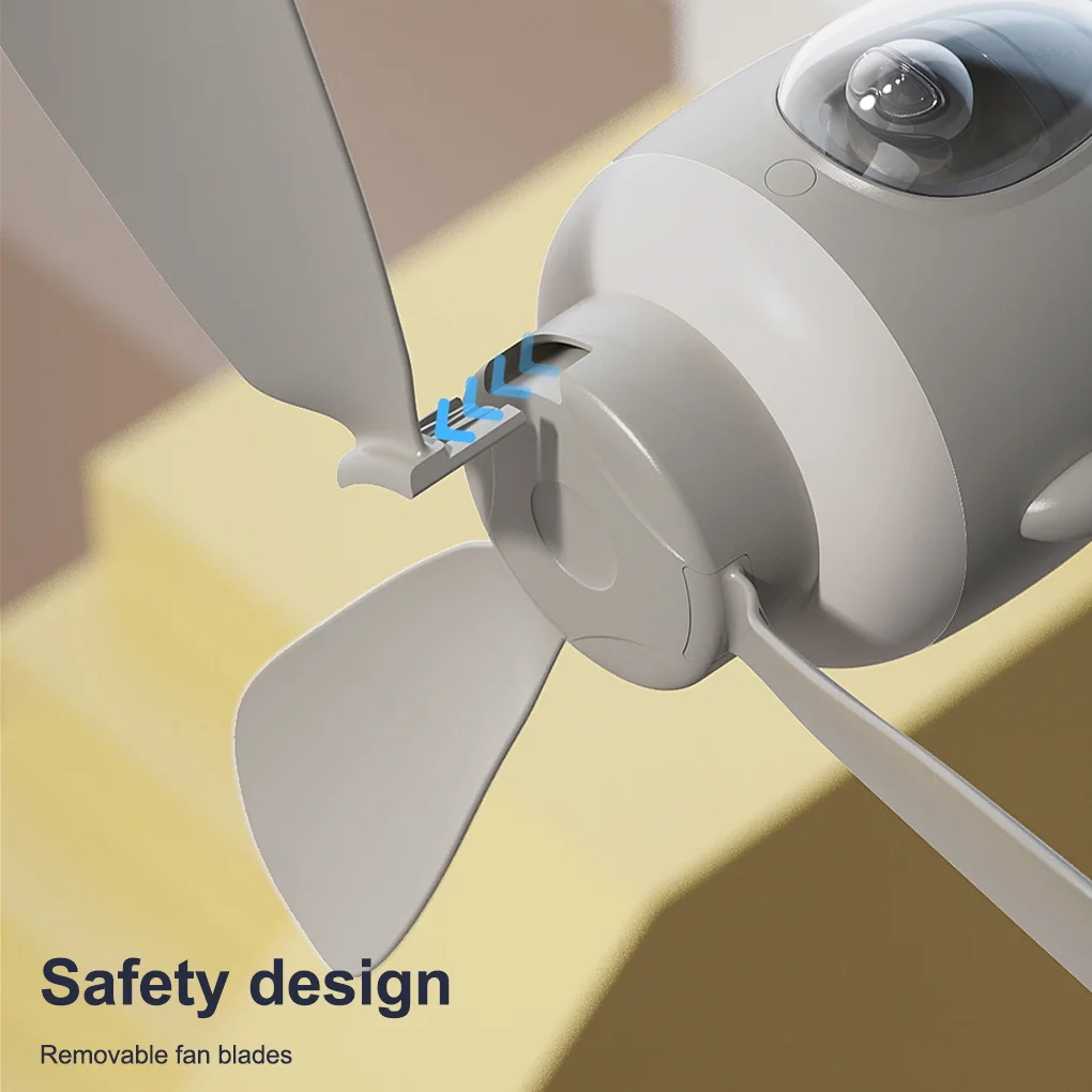 Electric Ceiling Fan Hanging Remote Control Adjustable Timing Cooler with Night Light Low-noise Outdoor Tent Cooling Power