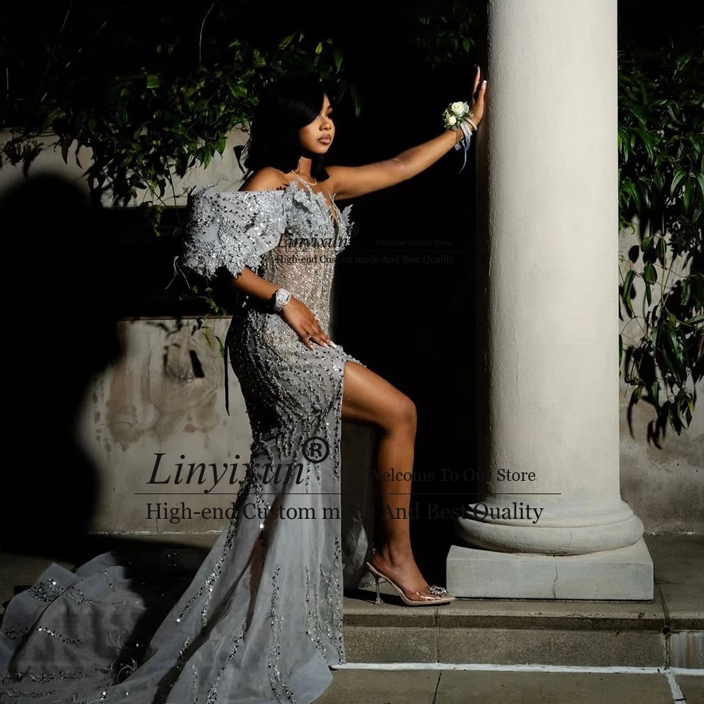 Glitter Crystal Prom Dresses 2025 One Shoulder Diamond Mermaid Wedding Party Gowns Customized Woman abendkleid luxus 2025 dubai