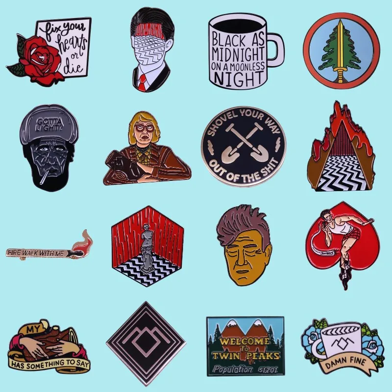 

Top Grade Classic Cup American TV Show Enamel Pins Metal Cartoon Brooch Backpack Hat Collar Lapel Badge Fashion Jewelry Gifts