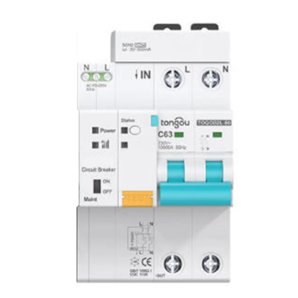 Real Time Electricity Statistics with For Smart Circuit Breaker Compatible with For Tuya App for Easy Monitoring