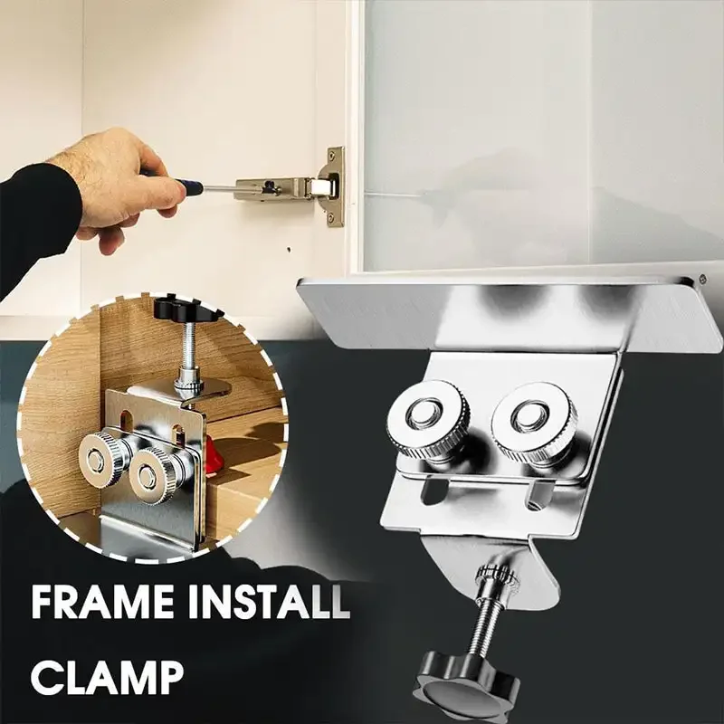 Cabinet Door Installation Locator Stainless Steel Cabinet Door Installation Fixture Multifunctional Cabinet Installation Tool