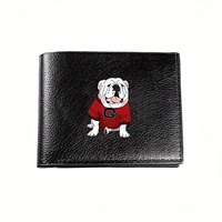 Cute Bulldog Mascot In Jersey Graphic Design Business Mens Casual Elegant Simple Practical Quality Wallet Stylish Printing Creat