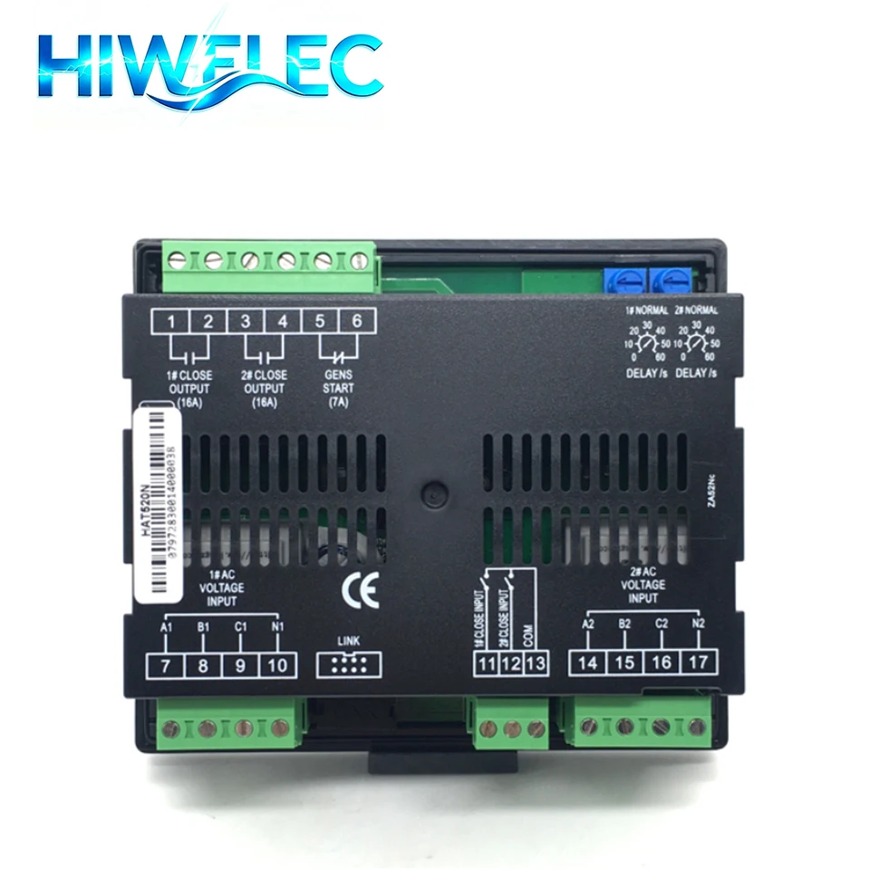 Модуль контроллера генератора Smartgen HAT520N с двойным источником питания и АВР, модуль управления автоматическим переключателем, запасная часть для генератора