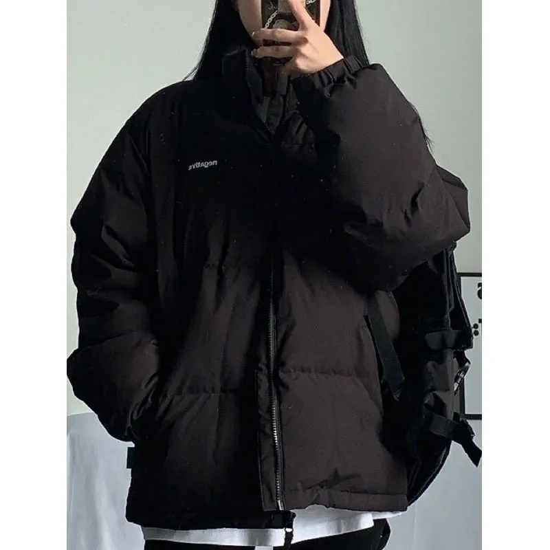 

Down Cotton Jacket Women Autumn Winter 2023 New Korean Stand Collar Bread Coat Fashion Casual Loose Thickened Parkas Womens