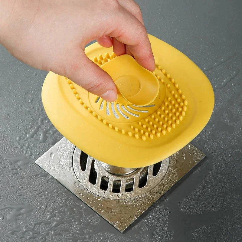 1/3/4Pcs Reusable Bathroom Hair Catcher Stopper Shower Drain Cover Filter Deodorant Anti-clogging Kitchen Sink Plug Strainer