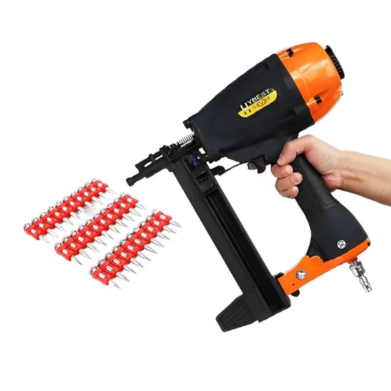 

High Quality SR40 Pneumatic Air Concrete Nailer Air Actuated Nail Gun Industrial OEM Aluminum Alloy Strong Air Stapler 1 Years