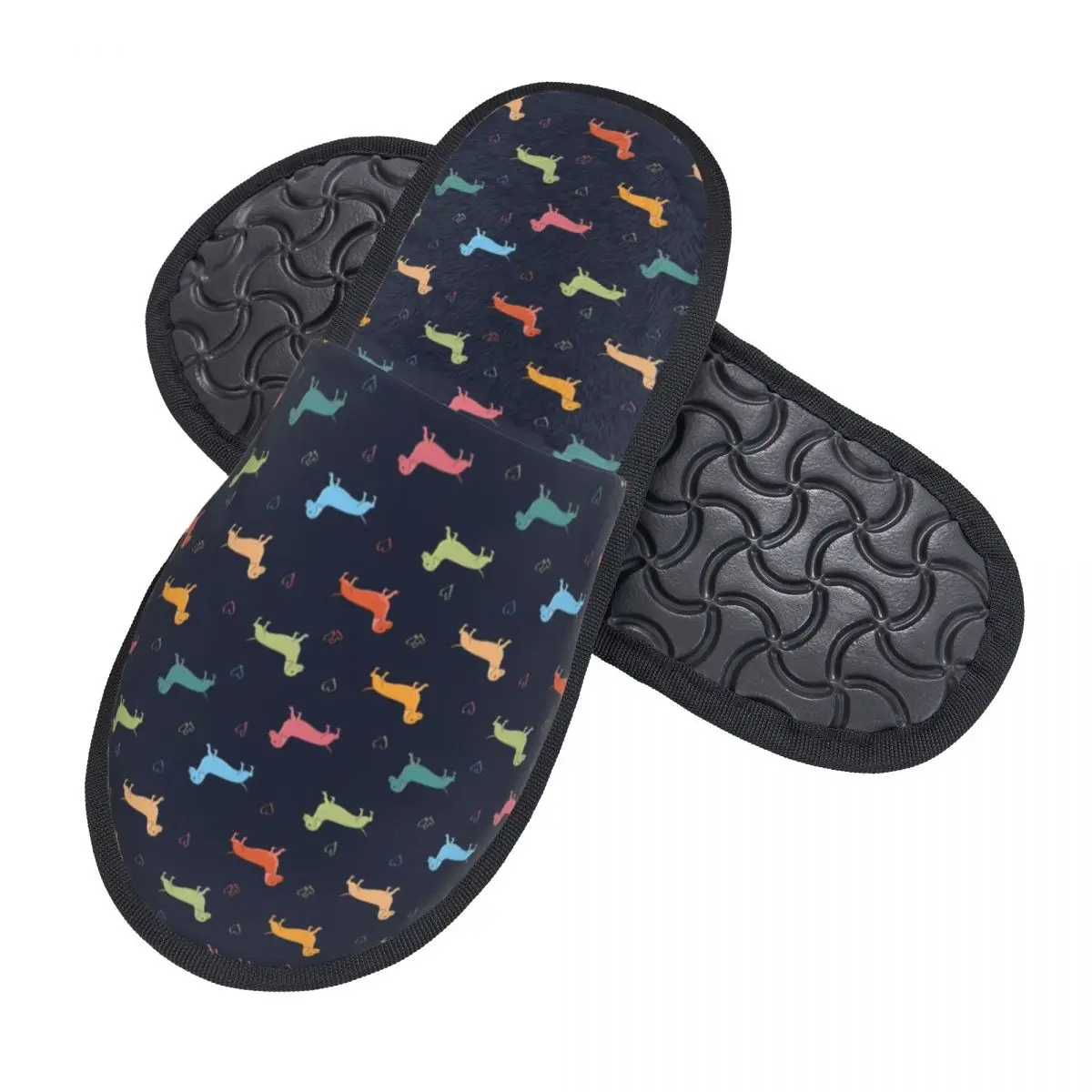 Dachshund Soft Scuff With Memory Foam Slippers Women Badger Sausage the Wiener Dog Hotel House Shoes