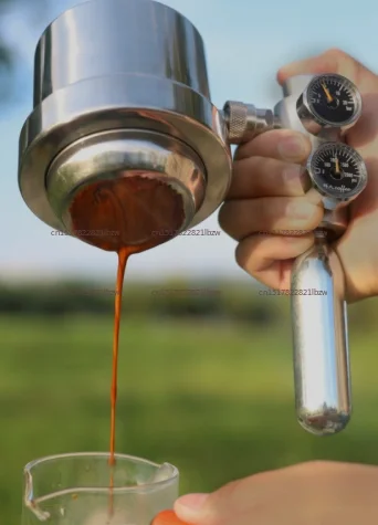 304 Stainless Steel Micro-flaw Pneumatic Coffee Machine Espresso Instead of Mocha Pot 9bar High Pressure Extraction