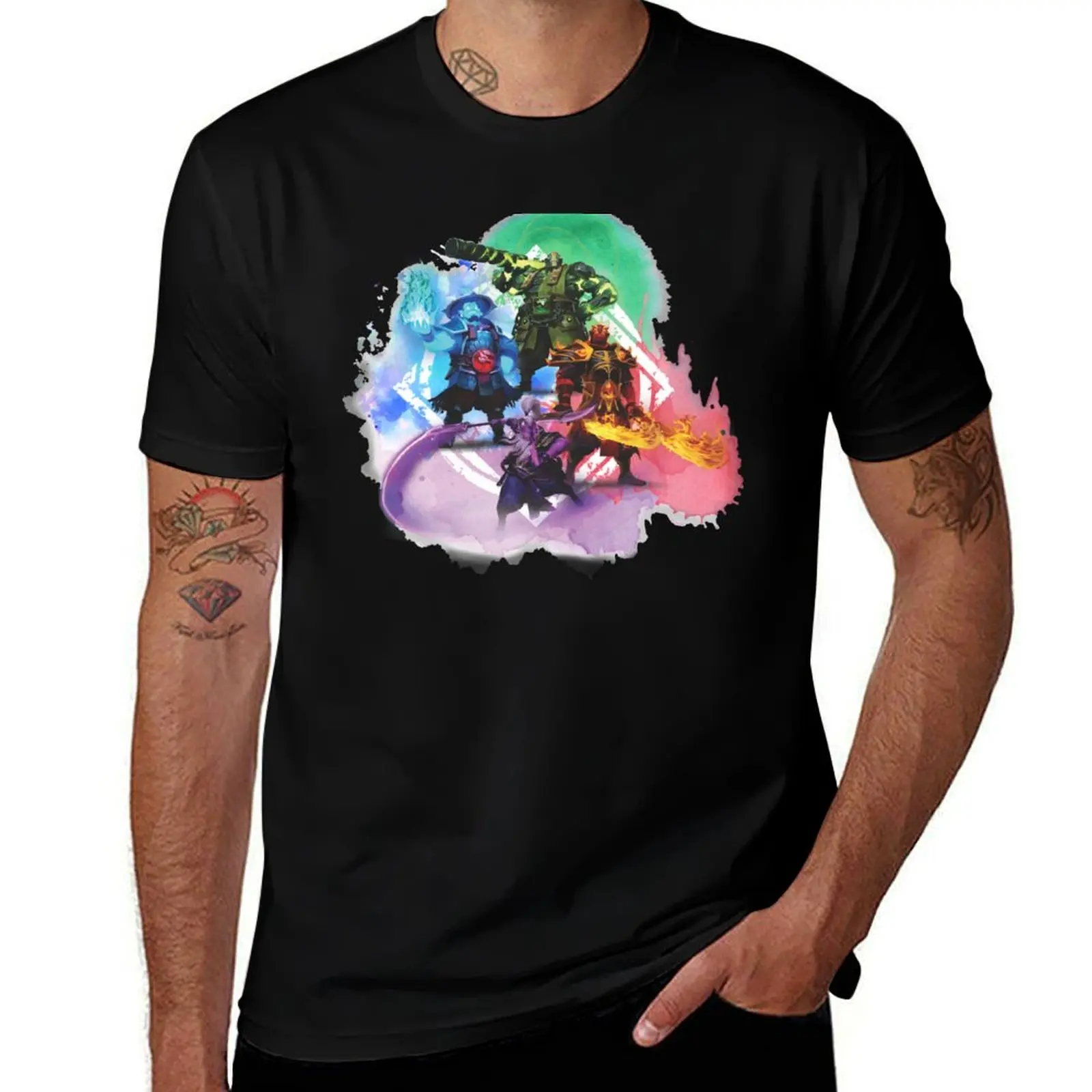

The 4 Spirits Dota 2 T-Shirt t shirts for man graphic tees t shirt man casual T-Shirt
