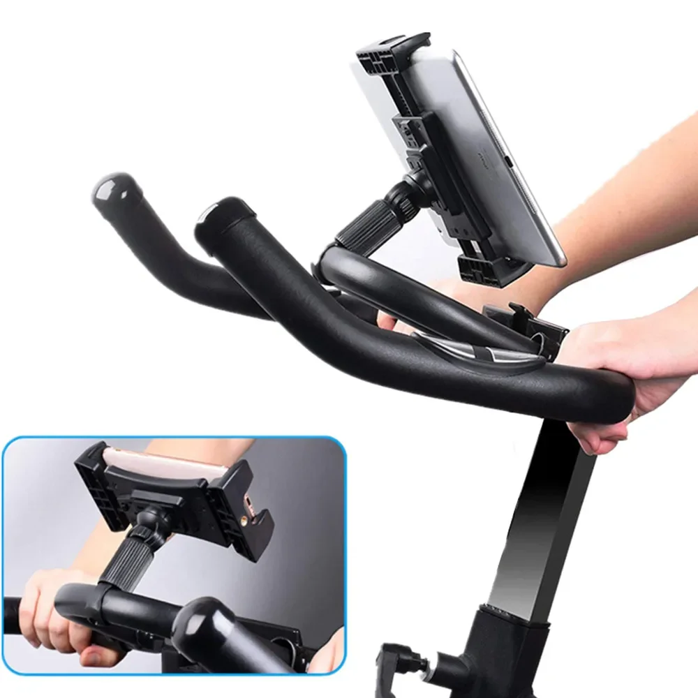 Bike Treadmil Phone Stand Bicycle Indoor Exercise 4.5-13 inch Mount Car Phone Holder for iPad Pro 12.9 iPhone Xiaomi Galaxy Tabs