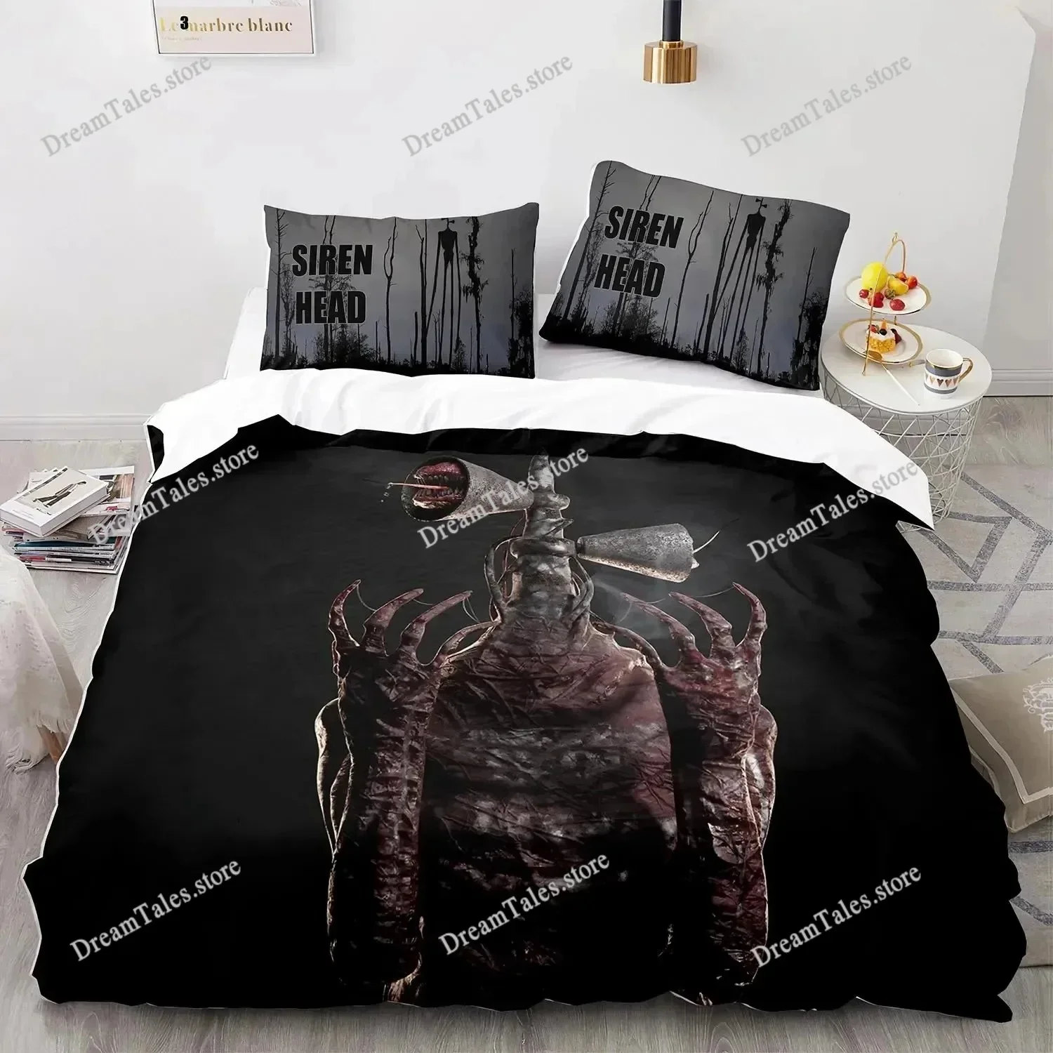 

Bedding Set Siren Head Single Twin Full Queen King Size Bed Set Aldult Kid Bedroom Duvetcover Sets 3D Print Quilt Cover