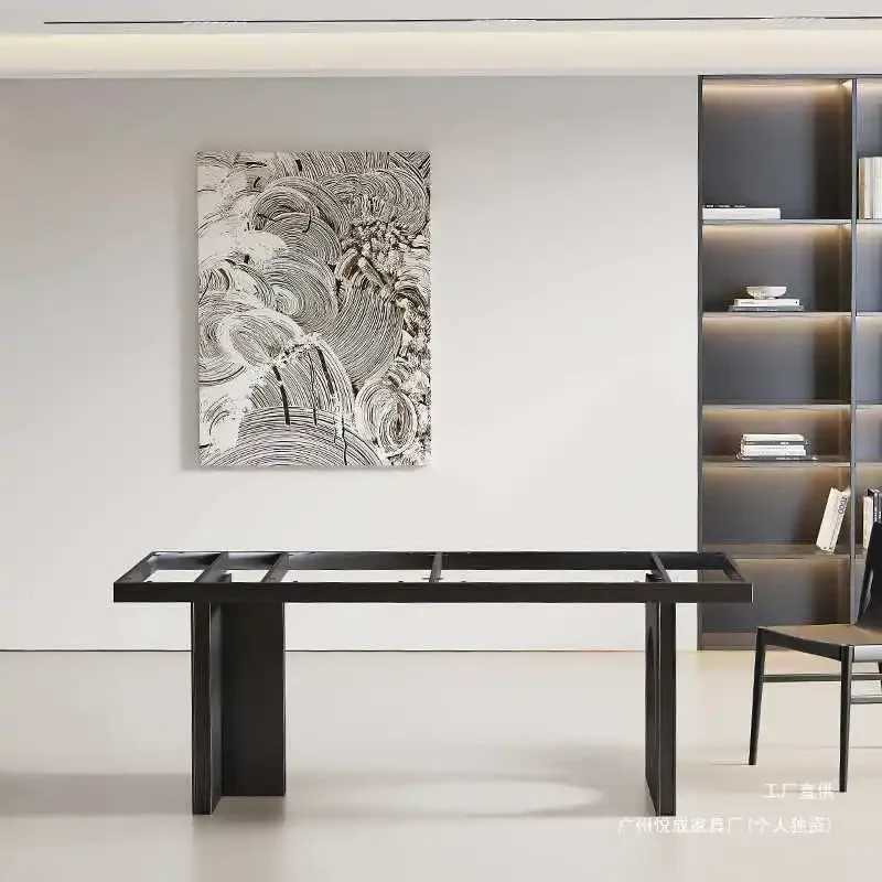 Italian light marble table legs bracket rock slab luxury stone metal dining table feet stainless steel dining table base