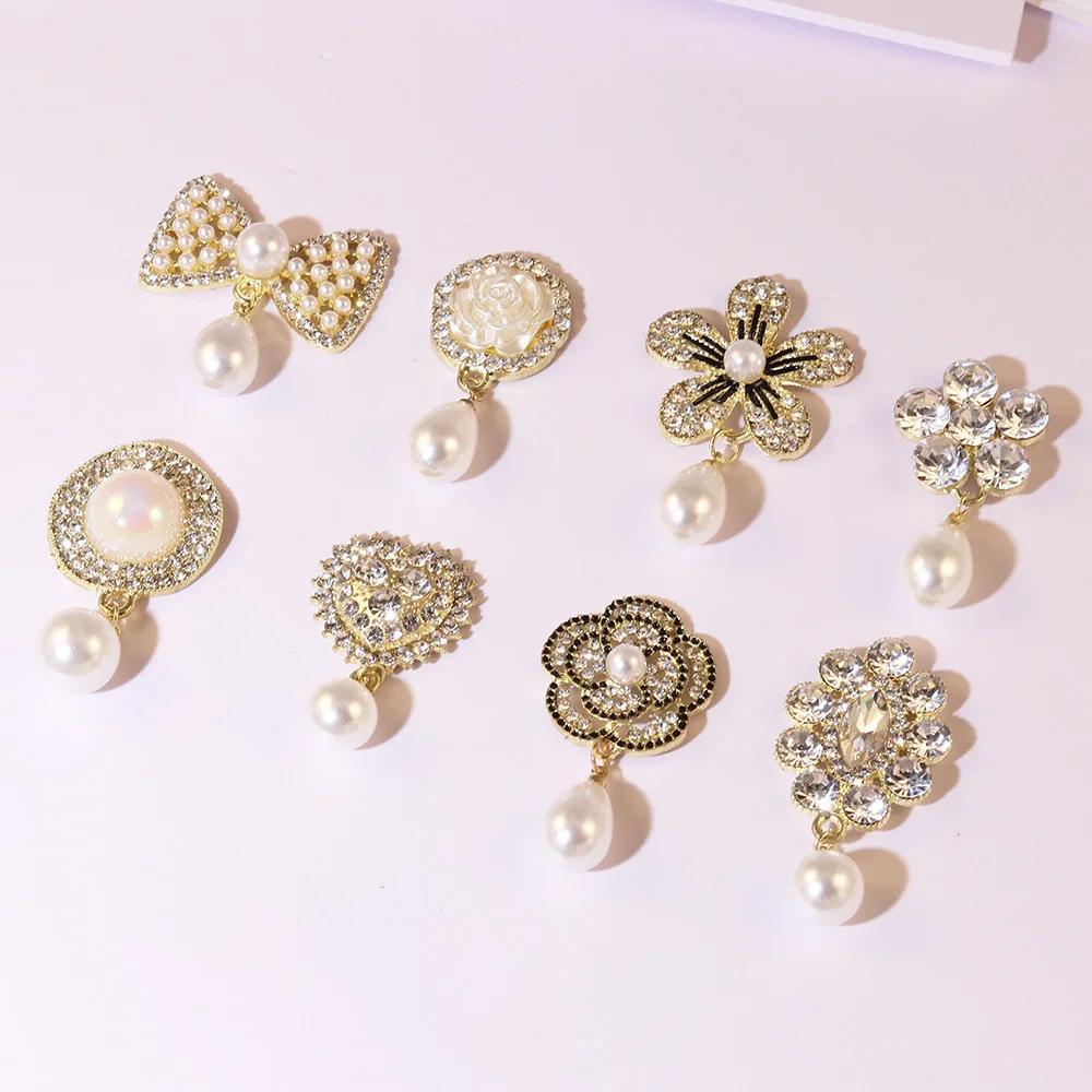 New 9 Style Pendant 5Pcs Shiny Crystal Diy Accessories Fashion Gorgeous Wedding Invitation Holiday Creative Decoration
