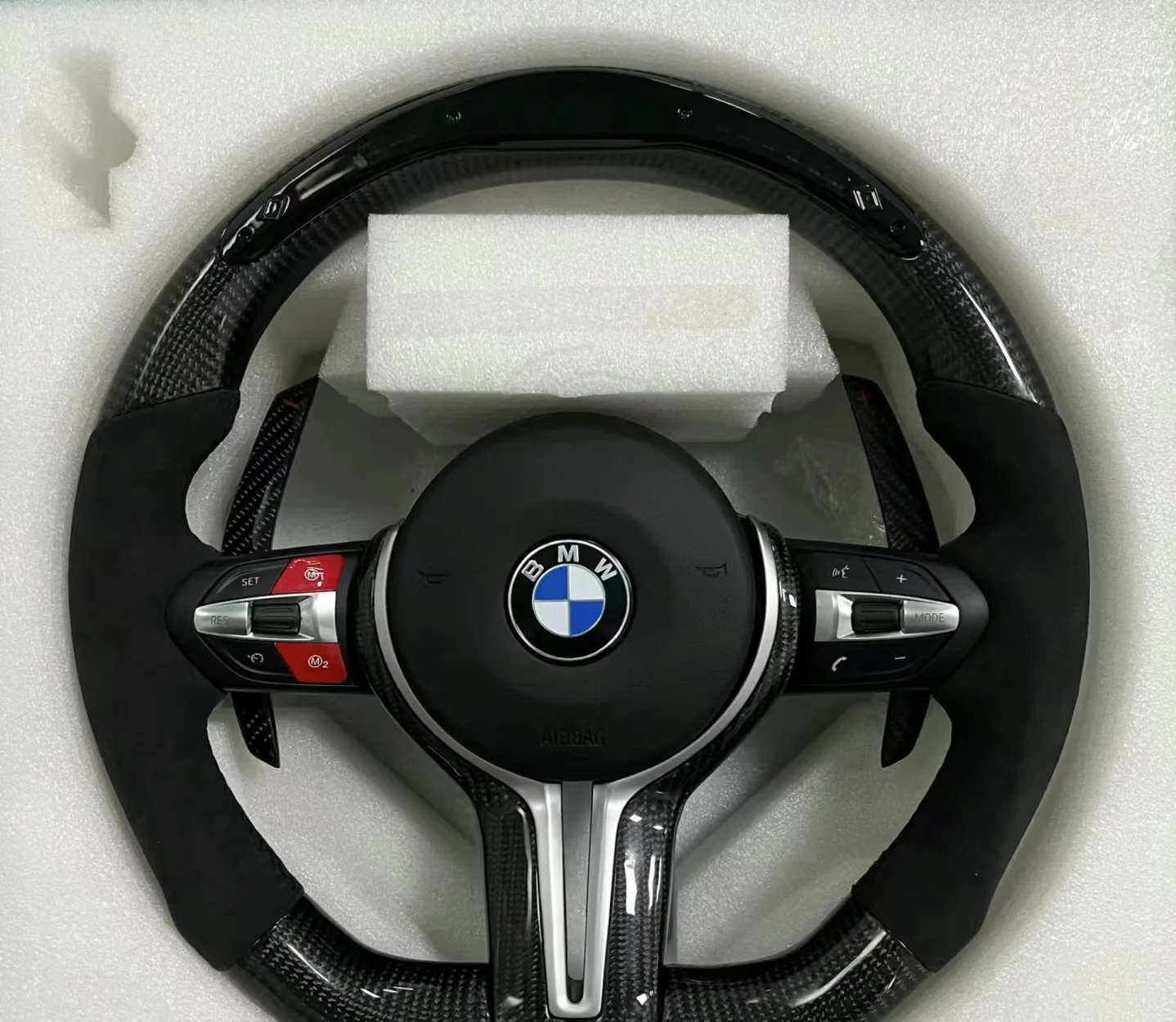 High quality be delicately made Alcantara steering wheel m performance for BMW E90 E92 E93 E82 X1 steering wheel