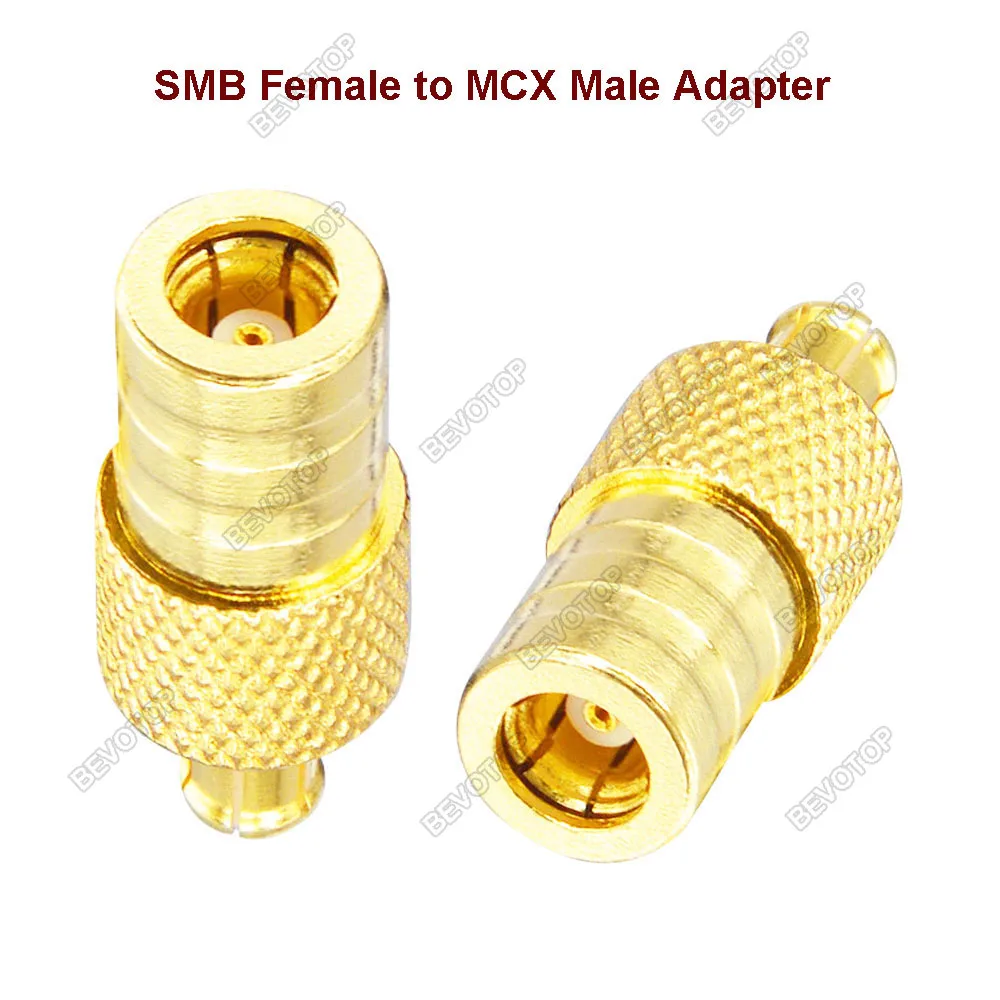 2pcs/lot 4 Type SMB to MCX RF Adapter Connectors DBA Car Aerial Adapter MCX to SMB for DAB+ Car Aerial Radio Kenwood Gold Plated