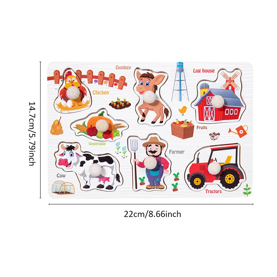 1pc Wooden Puzzle, Sturdy Density Board Pegged Jigsaw for Logic Learning, Desktop Brain Game for Hobby Use XJM
