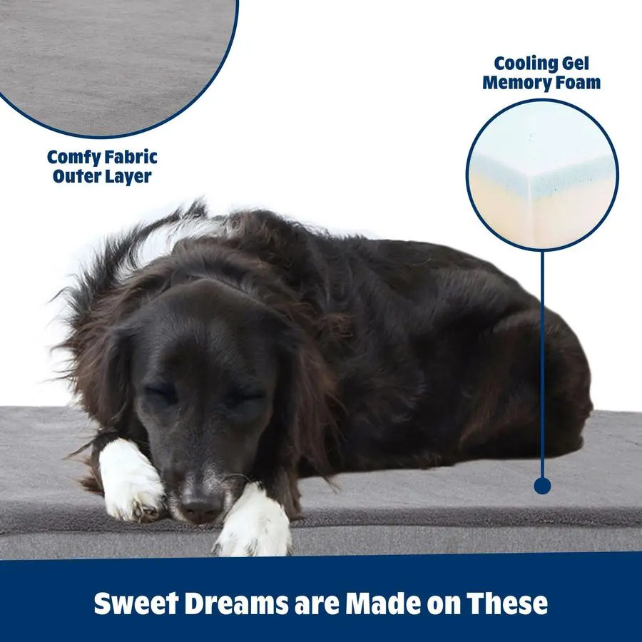 

Ортопедическая лежанка для собак с пеной с эффектом памяти, премиум-комфорт для собак и щенков, большая лежанка для собак для снятия нагрузки с суставов и спокойного сна