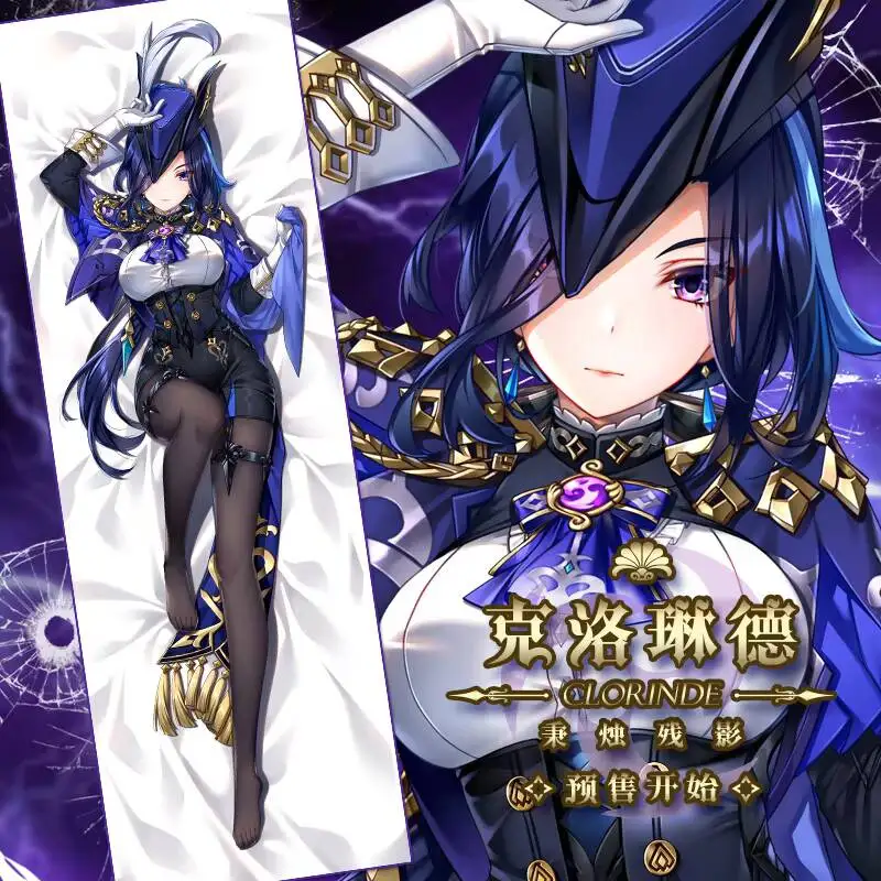 

Genshin Game Impact Clorinde Sexy 2WAY Dakimakura Hing Body Pillow Case Anime Japanese Otaku Cushion Cover