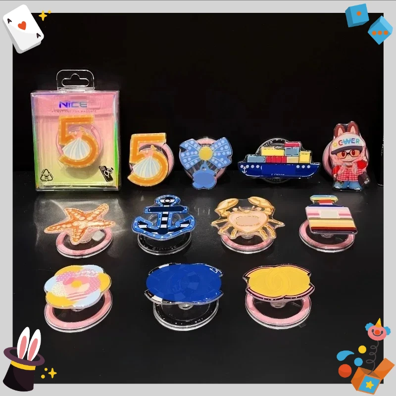 

Легкая роскошная высококачественная сильная магнитная подставка для мобильного телефона, трендовый держатель для мобильного аксессуара MagSafe, классическая модная ручка для телефона