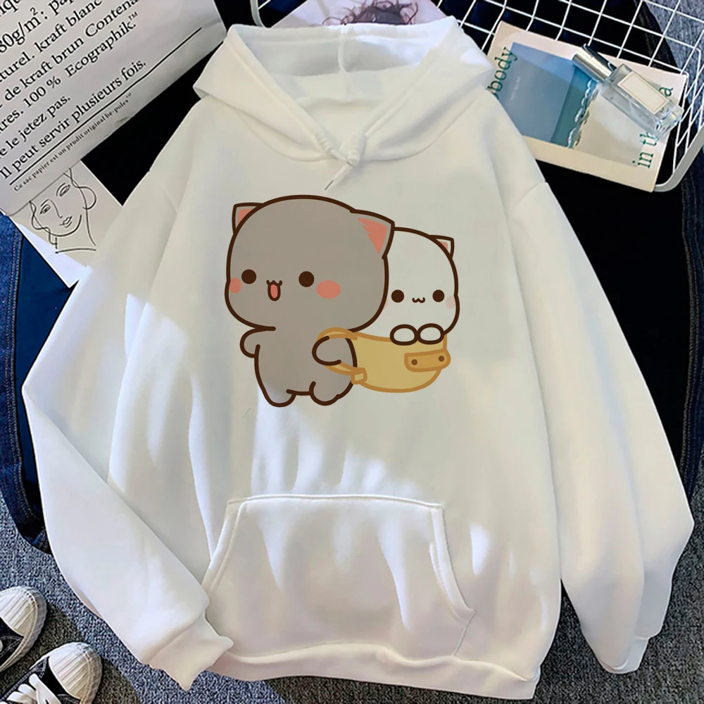 Men Women Aesthetic Trendy Hoodies Bubu Dudu Bear Graphic Printed Hooded Plus Size Pullover Unisex Prevalent Fashion Sweatshirt