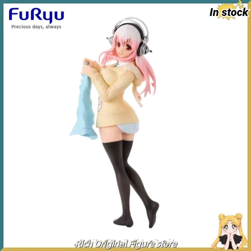 W magazynie Oryginalna figurka FuRyu Sonico-chan Life Coverage Special SUPER SONICO PVC Anime Zabawka Kolekcjonerska Prezent Dekoracja