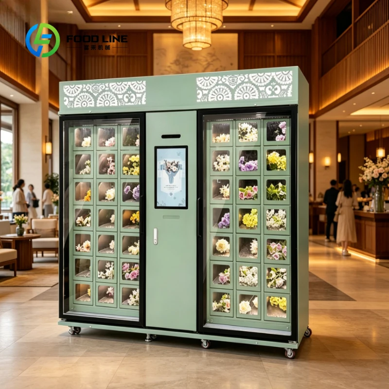 Customized Automatic Fresh Flower Vending Machine Flower Vending Machine 48 Lockers Big Size Machine Bill Coin and Card Reader