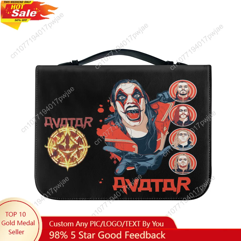 

Avatar Heavy Metal Rock Band Bible Bag Christian Gifts Personalized Cover Bible Pack Waterproof Leather Bag Pockets Package Case