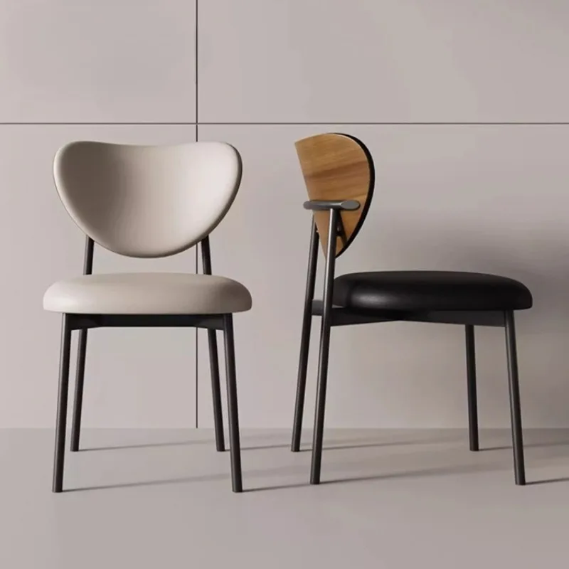 

Italian Modern Dining Chair with Backrest Luxury Home Furniture & Hotel Chairs Minimalist Space-Saving Design Living Room Chair