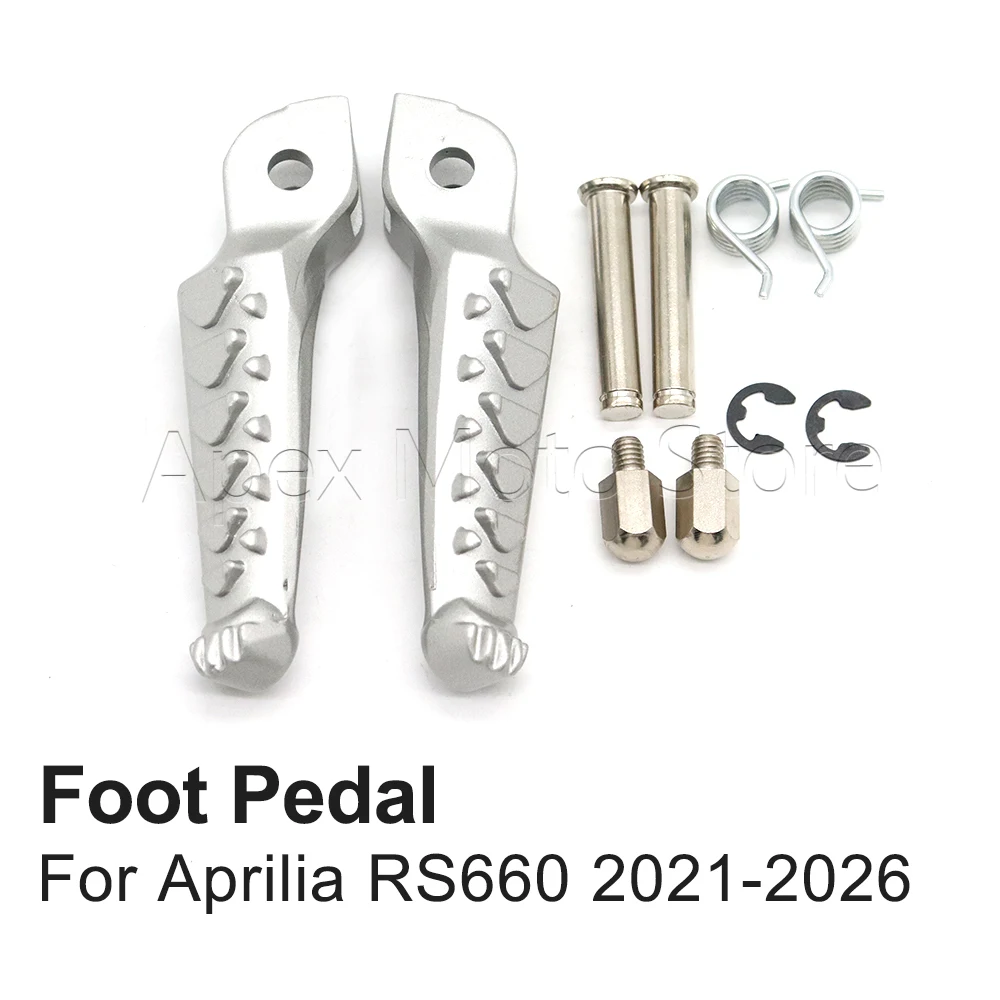 

For Aprilia RS660 RS 660 2021 2022 2023 2024 2025 2026 Motorcycle Front Footrests Foot Padel Footpegs