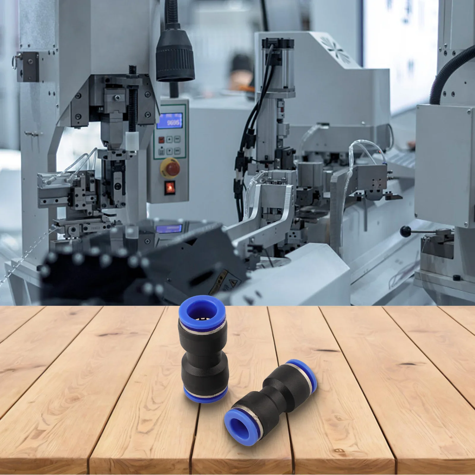 

Автоматизированное производство Прямые нажимные соединители Воздушный компрессор Черный Гибкая установка Длительное использование Безопасное соединение