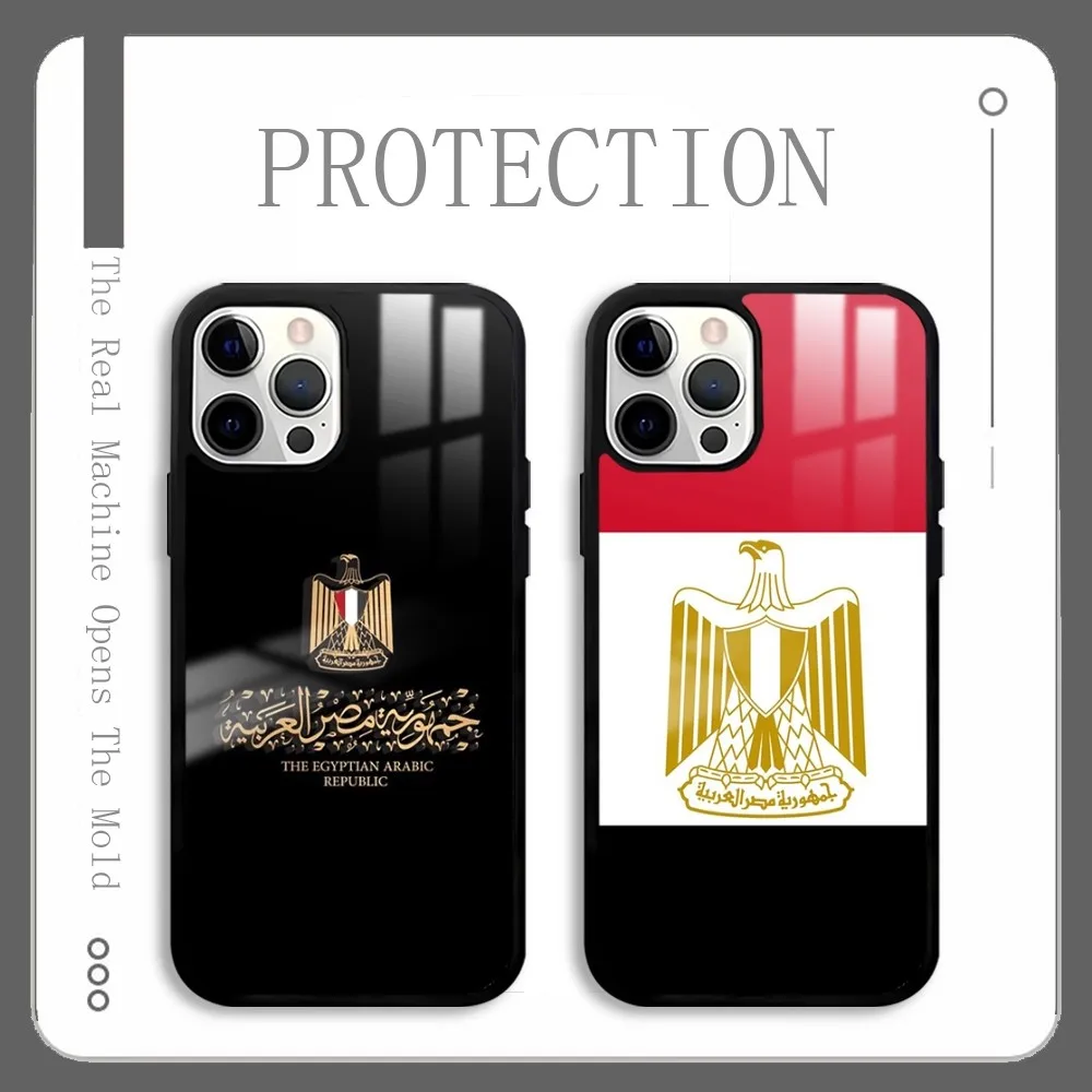 

Flag Of Egypt Pattern Phone Case For IPhone 16 15 14 13 12 11 Pro Xs Max Mini Plus Celulares Hard Funda