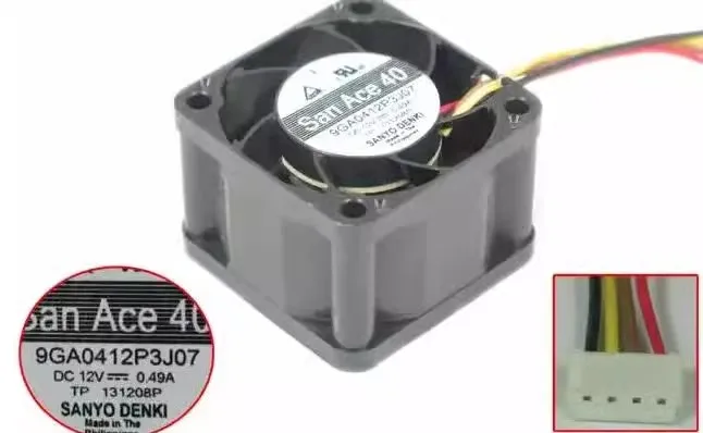 

Бесплатная доставка, оригинальный Sanyo 4 см 4028 9GA0412P3J07 12 В 0,49 А ШИМ-вентилятор с регулировкой скорости