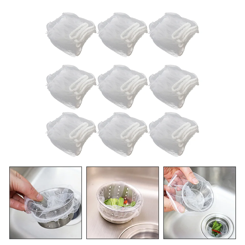 300 Pcs Sink Strainer Draining Bags Kitchen Mesh Filter Vegetable Net Washing Nets Anti-blocking