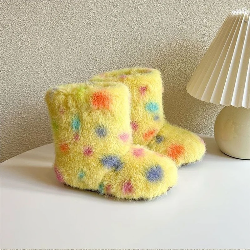 Boakinки 2025 شتاء جديد للأطفال حذاء الثلوج الدافئة المضادة للانزلاق الفتيات حذاء من الجلد الراحة تنوعا الطفل أحذية طويلة Zapatos De Mujer