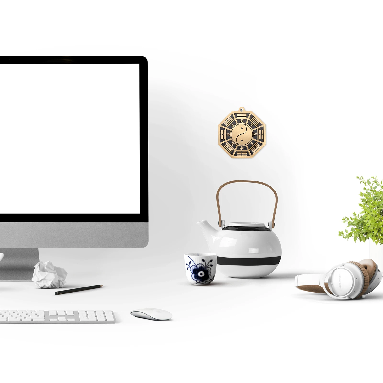 

1Pcs Brass Gossip Mirror Feng Shui Exorcism Ornament Chinese Style Home Decor Bring Good Prosperity Luck