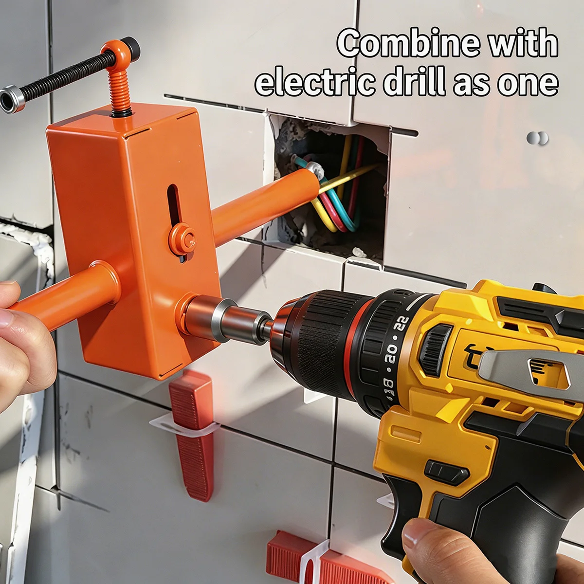 Pipe Threading Machine - 半自動壁配線機 コンパクトポータブルケーブルプーラー 電動ドリル配線装置 建設用配管用