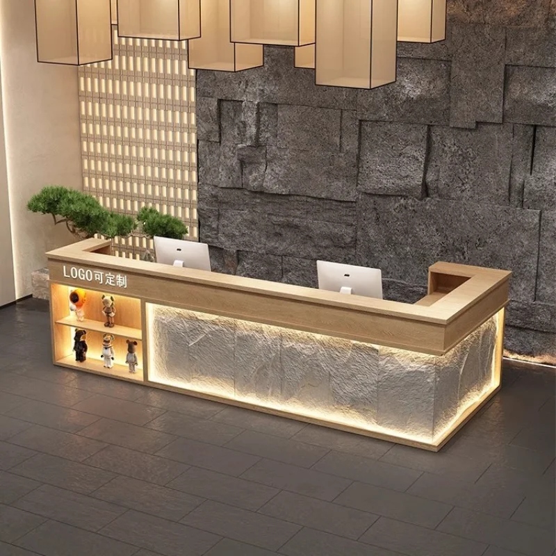 

Изысканные простые стойки регистрации, легкие роскошные новые стойки регистрации в китайском стиле, офисная мебель в стиле ретро, Meja Ernimaan YSJDT