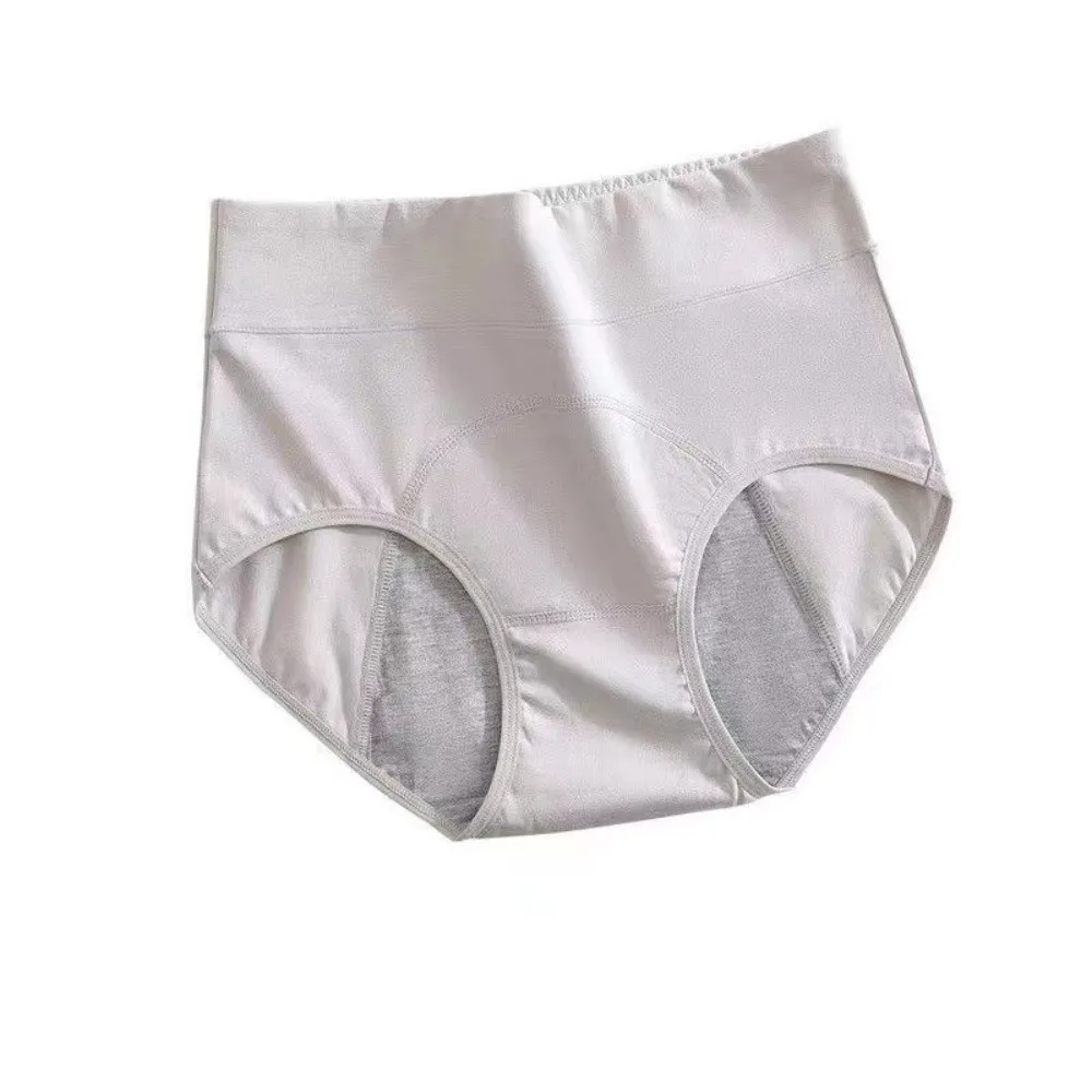 Einfache Baumwoll-Periodenunterhose mit hoher Taille, atmungsaktive Menstruationsunterwäsche, antibakteriell, auslaufsicher, physiologische Unterwäsche, Postpartum – Detail 8