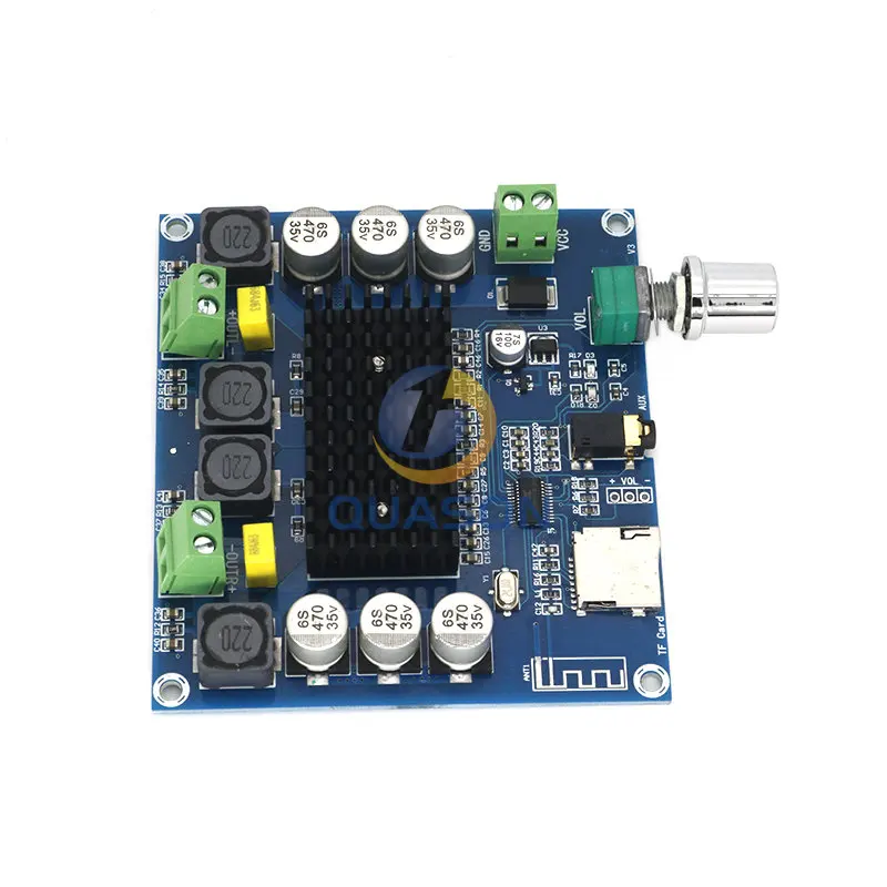 XH-A105 Bluetooth 5.0 TDA7498 digital amplifier board 2x100W speaker Stereo Audio AMP Module Support TF Card AUX